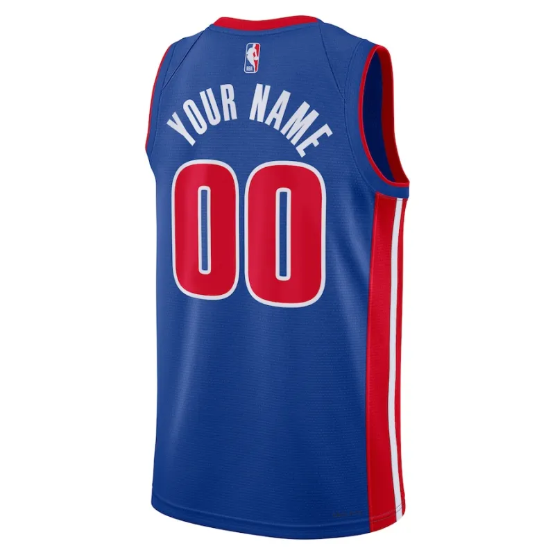 Detroit Pistons Unisex Swingman Personalisiertes Trikot - Icon-Edition - Blau