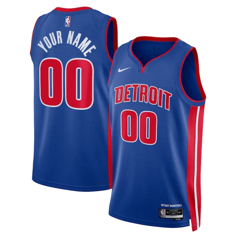 Detroit Pistons Unisex Swingman Personalisiertes Trikot - Icon-Edition - Blau