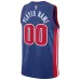 Camiseta Swingman personalizada de los Detroit Pistons - Edición Ícono - Azul