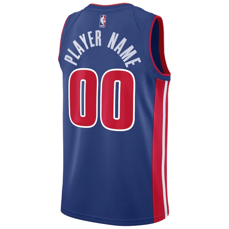 Camiseta Swingman personalizada de los Detroit Pistons - Edición Ícono - Azul