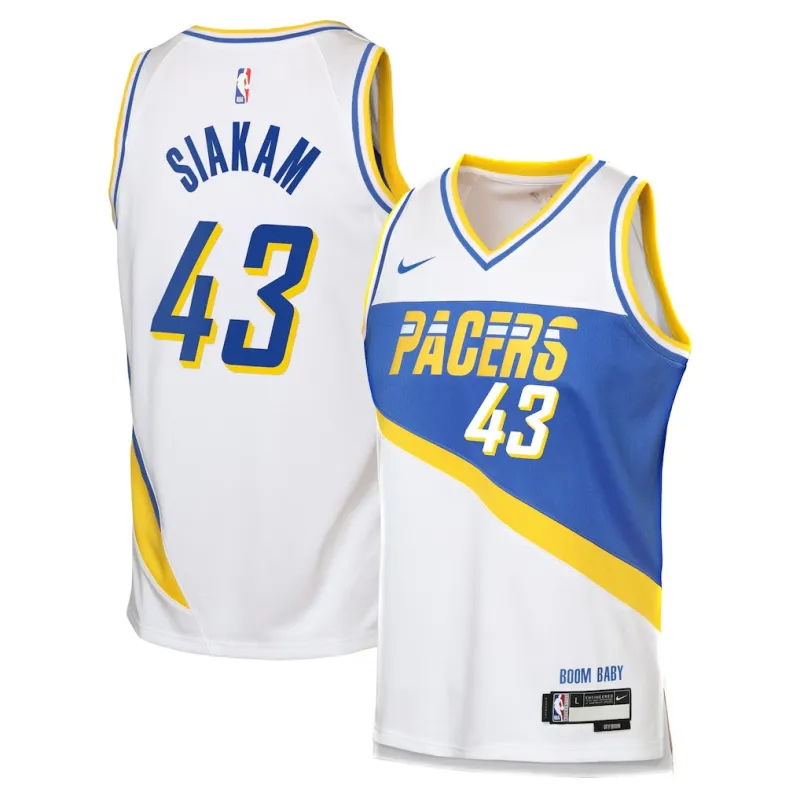 Indiana Pacers Pascal Siakam 2025/26 Maglia - Edizione Città - Bianco
