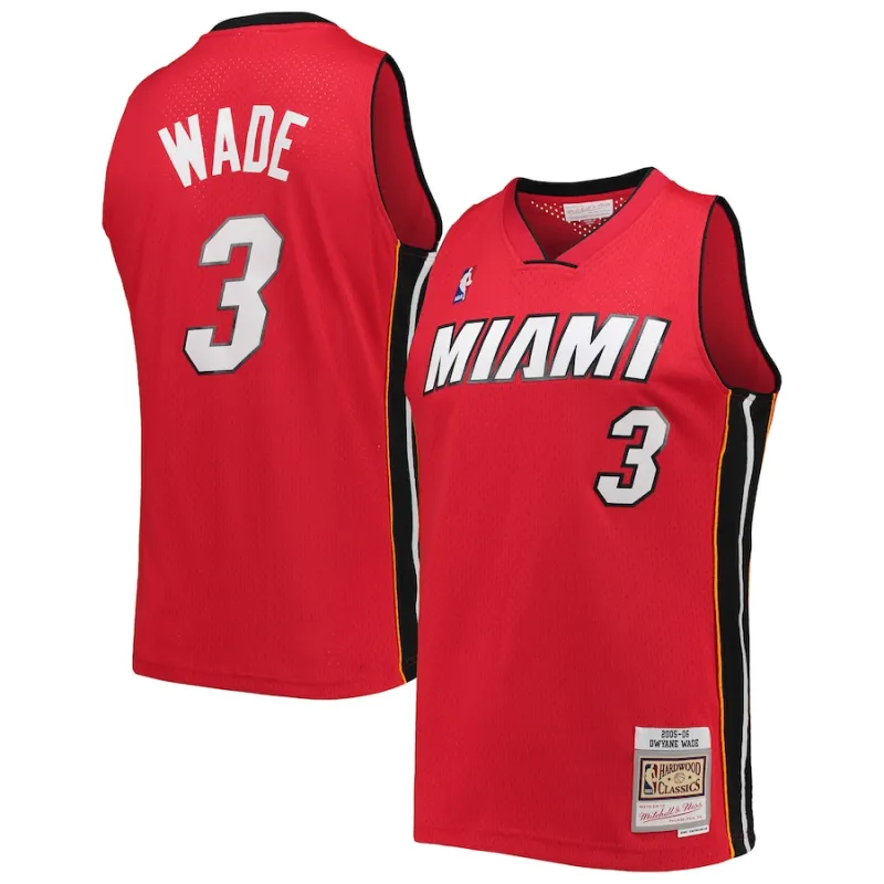 Camiseta Dwyane Wade Miami Heat Mitchell & Ness Big & Tall Hardwood Classics 2005/06