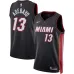 Bam Adebayo, Camiseta Swingman uni-sexo de los Miami Heat - Edición Ícono - Negro