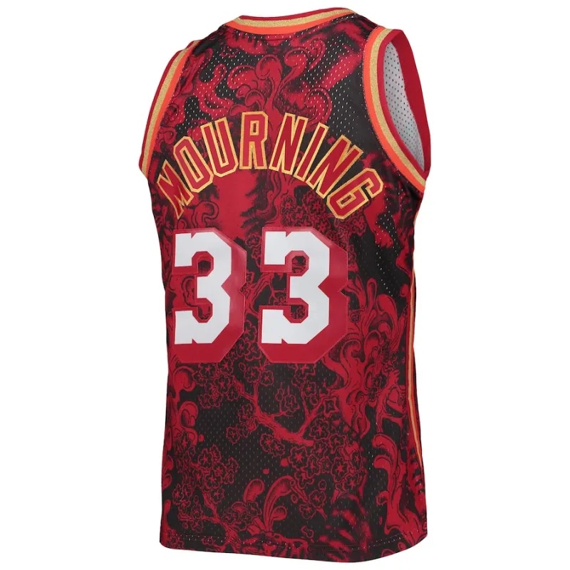 Alonzo Mourning Miami Heat Mitchell & Ness 1996/97 Hardwood Classics Lunar New Year Jersey