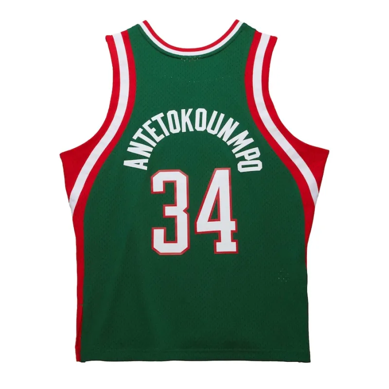 Giannis Antetokounmpo Bucks Mitchell & Ness 2013-14 HWC Retro Jersey