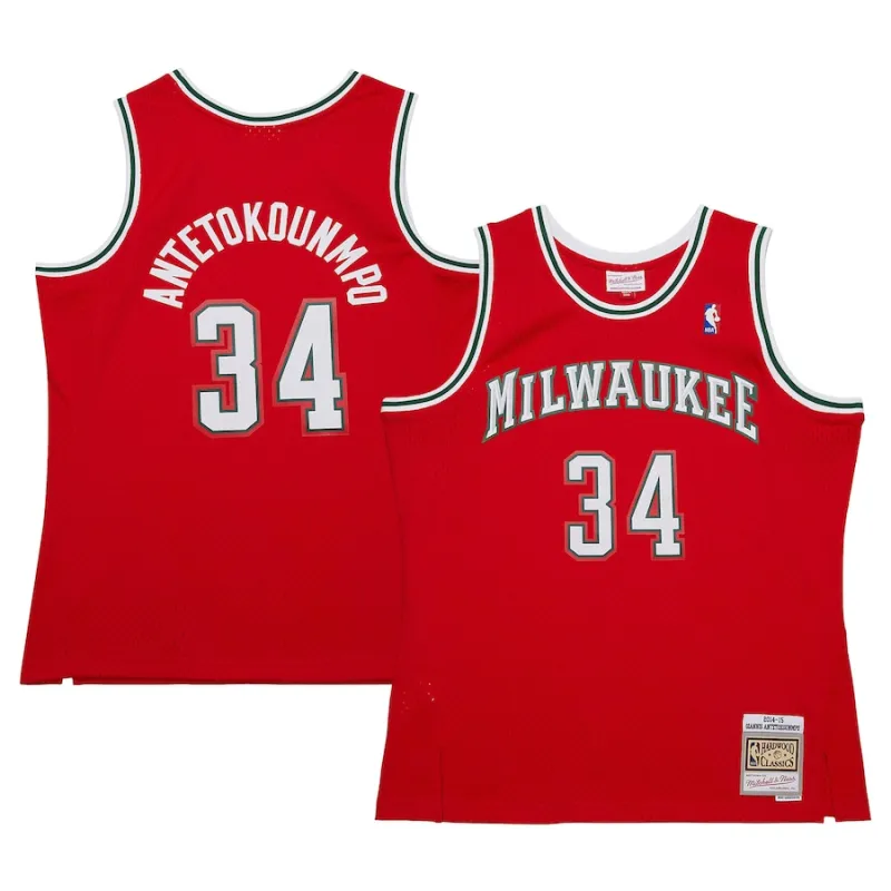 Camiseta Giannis Antetokounmpo Bucks 2014-15 - Mitchell & Ness HWC