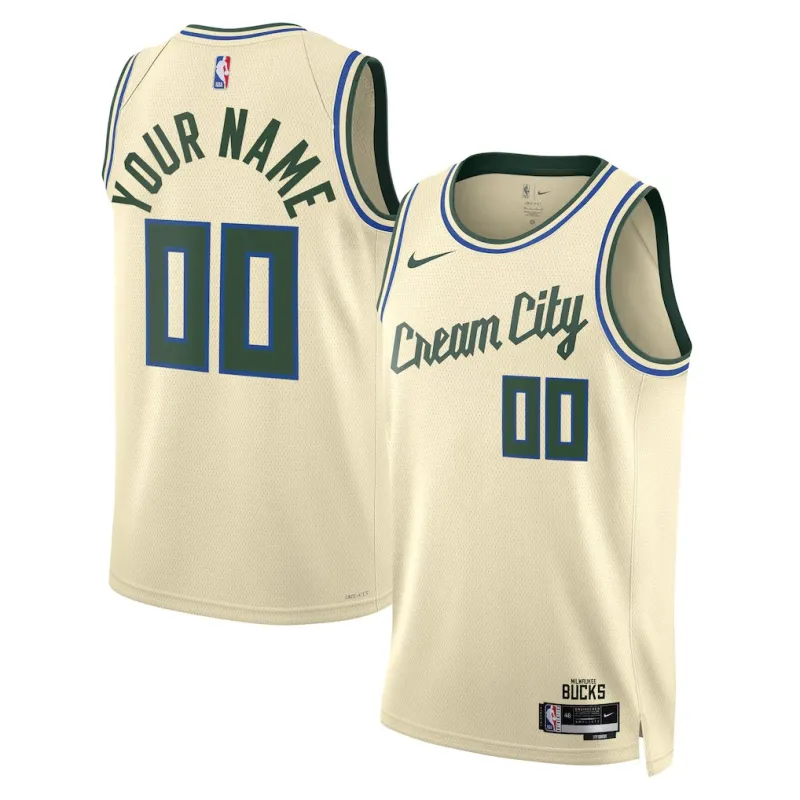 Milwaukee Bucks 2025/26 Maillot Swingman Unisexe - Édition Ville - Crème