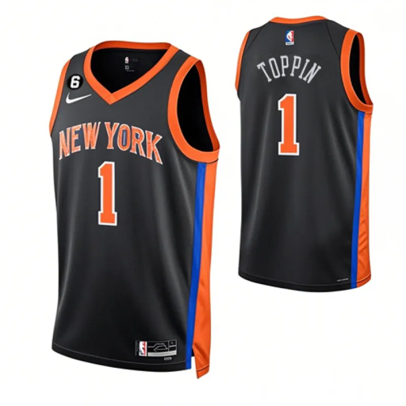La maglia di Obi Toppin, New York Knicks, 2022/2023 - Edizione Città Scontata, Blu