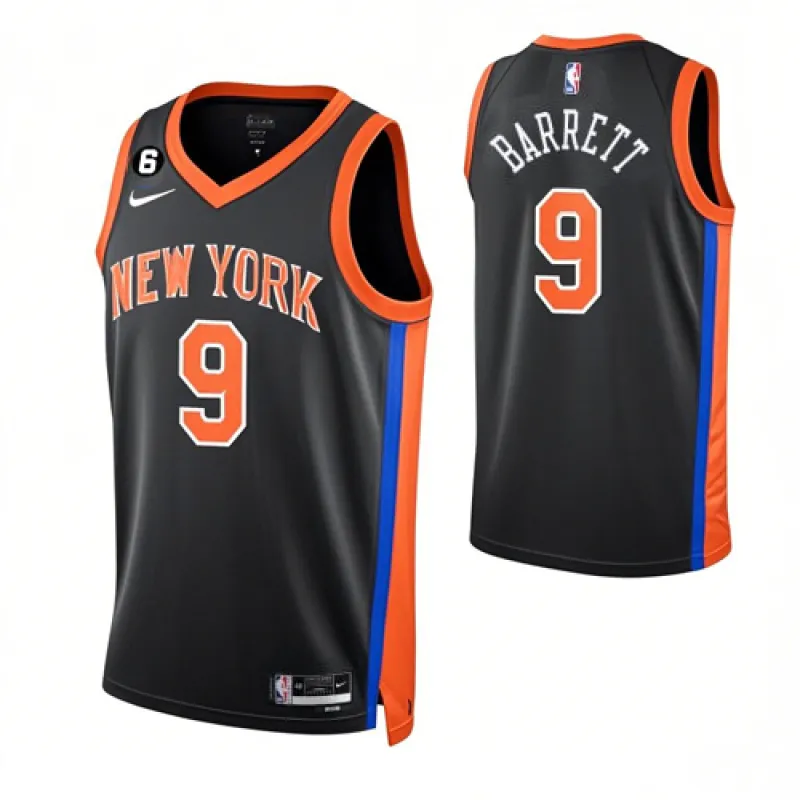 La maglia di RJ Barrett, New York Knicks, Edizione Città 2022/2023, Nero