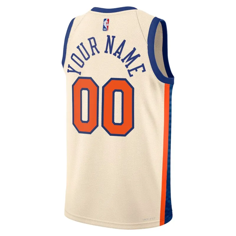New York Knicks 2025/26 Maglia Swingman Edizione Città Unisex - Crema