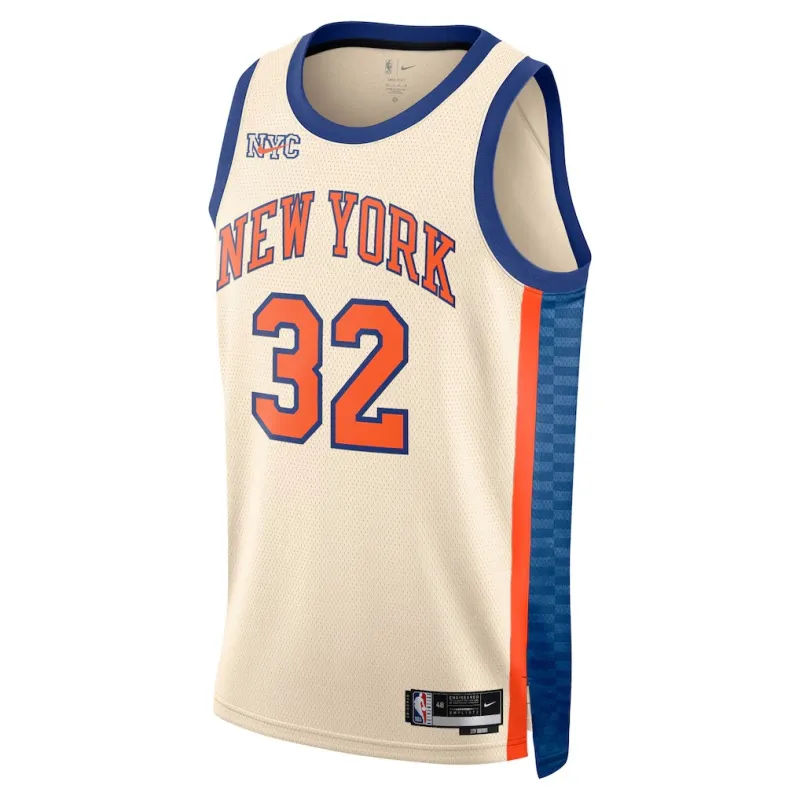 Camiseta City Edition Swingman crema New York Knicks Karl-Anthony Towns 2025/26