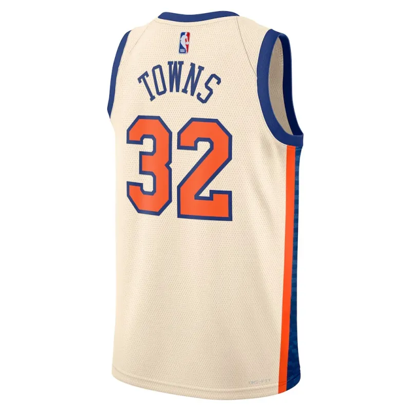Camiseta City Edition Swingman crema New York Knicks Karl-Anthony Towns 2025/26
