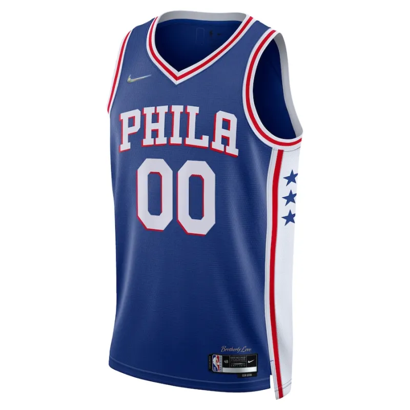 Philadelphia 76ers Maglia personalizzata Diamond Swingman 2021/2022 - Edizione icona - Blu reale