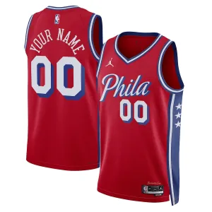 Philadelphia 76ers Jordan Brand Unisex 2022/23 Season Fan Custom Jersey - Statement Edition - Red