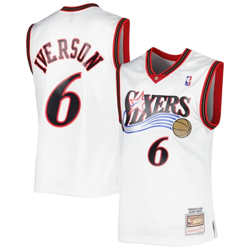 Allen Iverson Philadelphia 76ers Mitchell & Ness Camiseta Swingman de la Edición Clásica 2001/2002 - Blanco