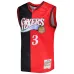 Allen Iverson Philadelphia 76ers Mitchell & Ness Hardwood Classics 2000/2001 Split Swingman Jersey - Schwarz/Rot