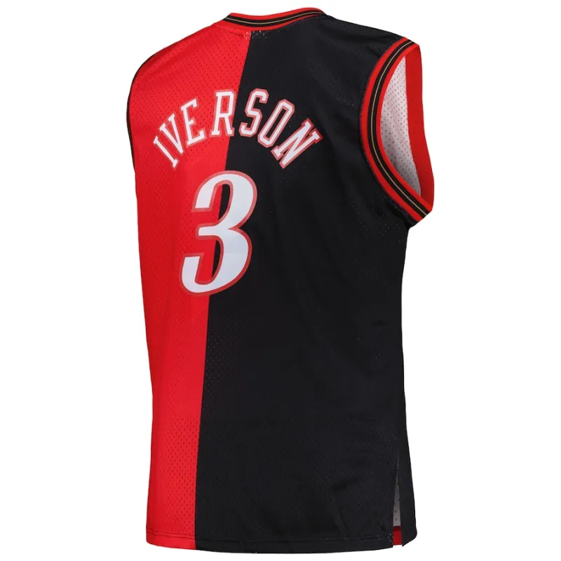 Philadelphia 76ers Allen Iverson 2000/01 Mitchell & Ness Hardwood Classics Big & Tall Split Swingman Trikot