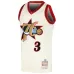 Allen Iverson Philadelphia 76ers Mitchell & Ness Swingman Jersey - Cream Color