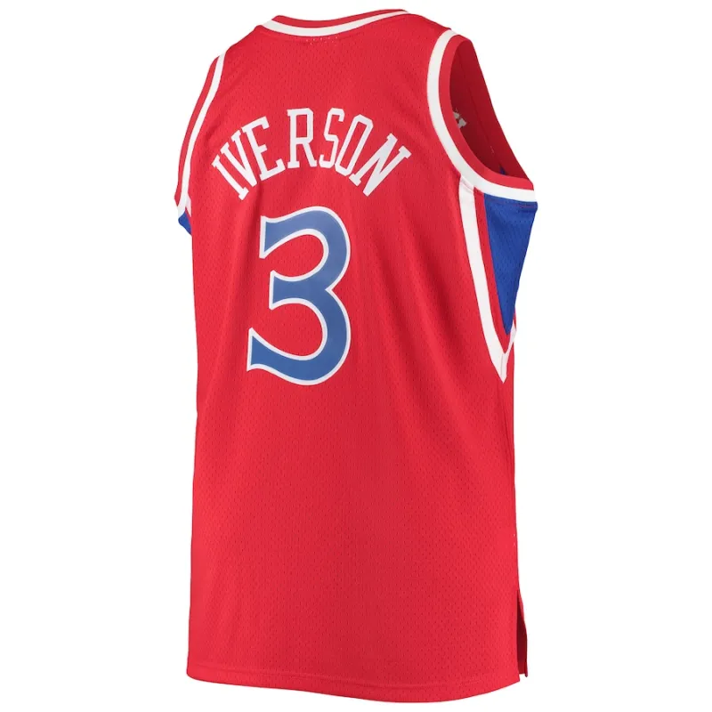 Allen Iverson Philadelphia 76ers Mitchell & Ness 1996/1997 Big & Tall Classiques Hardwood Maillot Swingman - Rouge