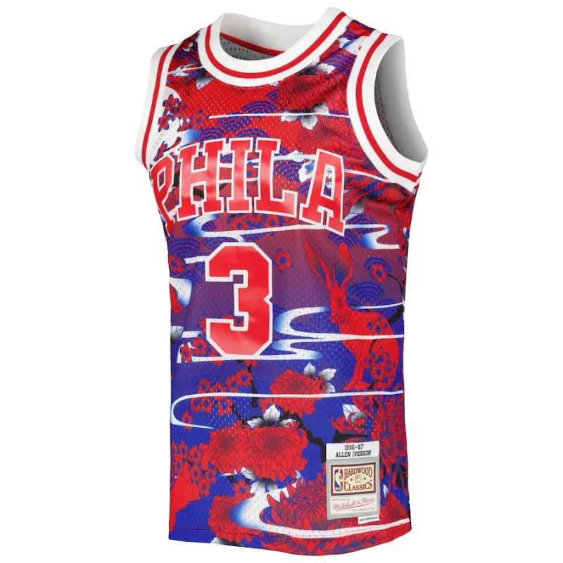 Allen Iverson 76ers Mitchell & Ness 1996-97 Lunar New Year HWC Jersey