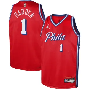 James Harden Philadelphia 76ers Marque Jordan Maillot Swingman pour Jeunes - Édition Statement - Rouge