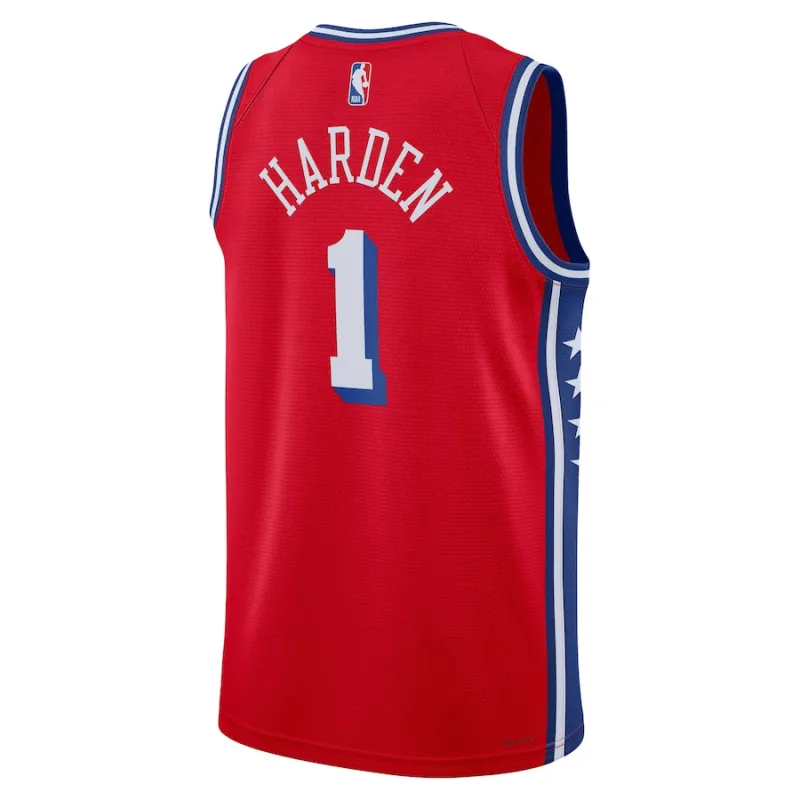 James Harden Philadelphia 76ers Jordan Brand Unisex Swingman Jersey - Statement Edition - Red