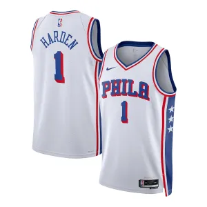 James Harden Philadelphia 76ers Maillot Swingman Unisexe - Édition Association - Blanc