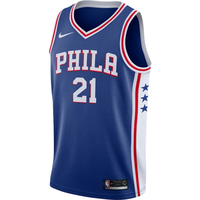 Joel Embiid Philadelphia 76ers Maillot Swingman - Édition Icône - Bleu Royal