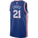 Joel Embiid Philadelphia 76ers Maillot Swingman - Édition Icône - Bleu Royal