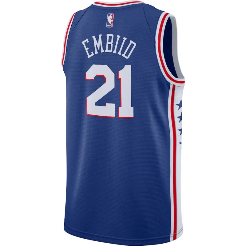 Joel Embiid Philadelphia 76ers Maillot Swingman - Édition Icône - Bleu Royal