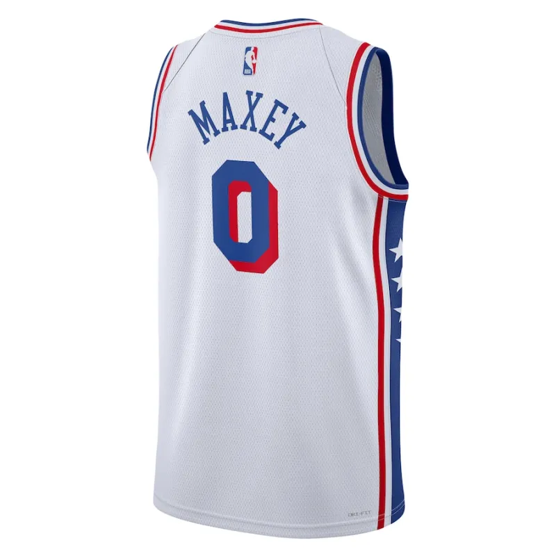 Tyrese Maxey Philadelphia 76ers Maglia Swingman Unisex - Edizione Associazione - Bianco