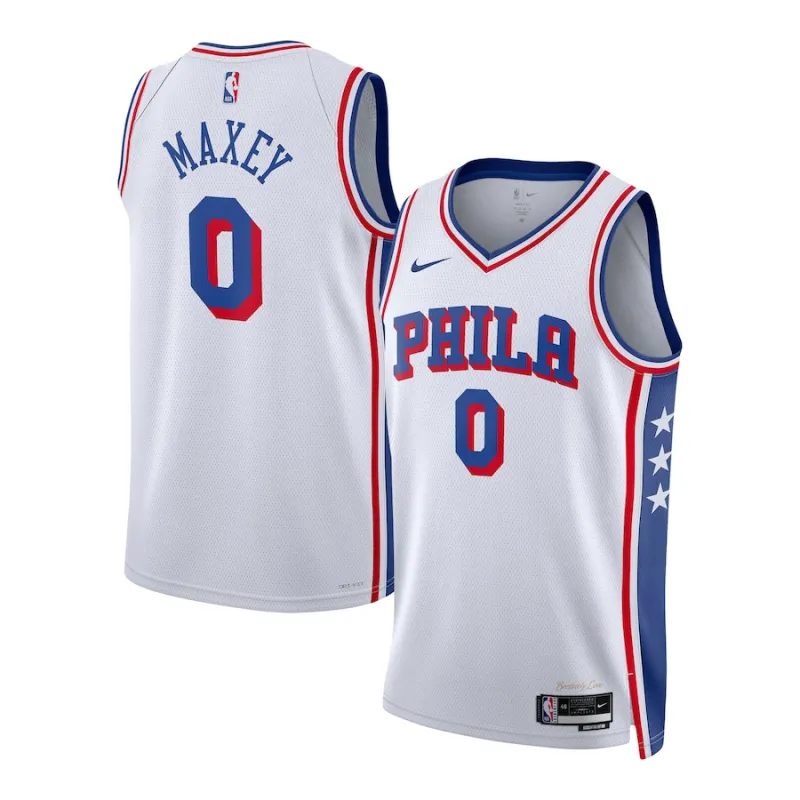 Tyrese Maxey Philadelphia 76ers Maglia Swingman Unisex - Edizione Associazione - Bianco