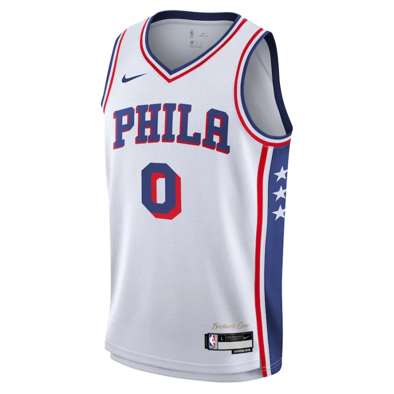 Tyrese Maxey Philadelphia 76ers Maillot Swingman de l'Association pour la Jeunesse - Blanc