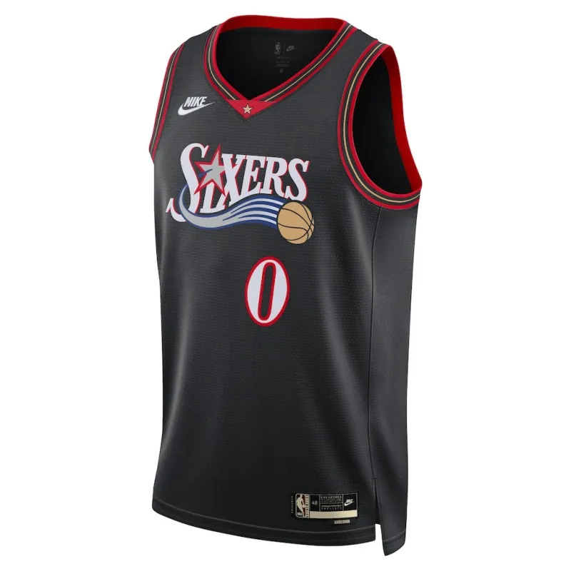 Philadelphia 76ers Tyrese Maxey Swingman Trikot - Classic Edition - Schwarz