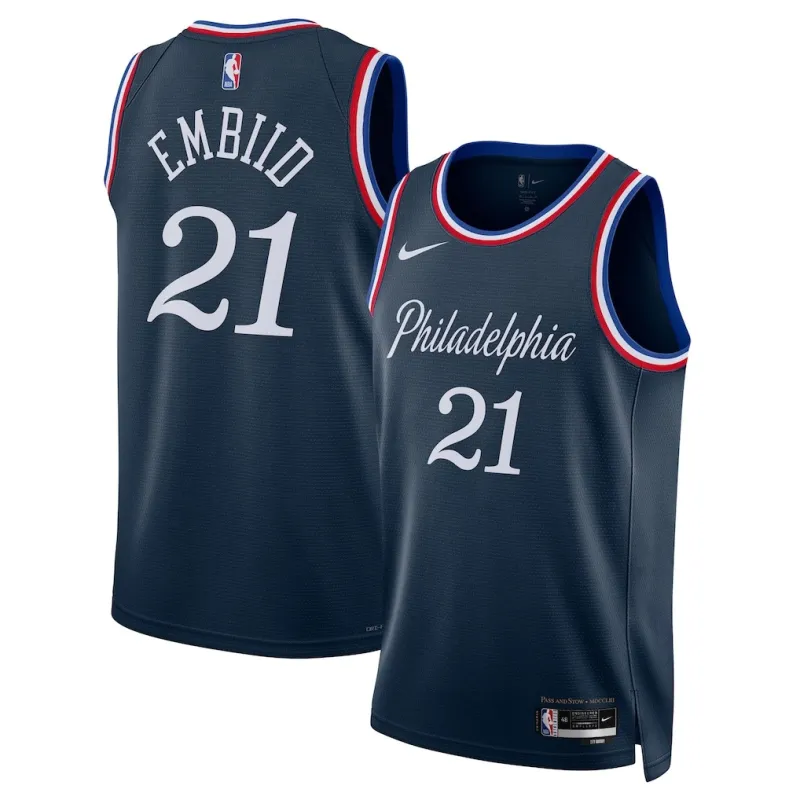 Philadelphia 76ers Joel Embiid 2025/26 Swingman Trikot - Stadtedition - Blau