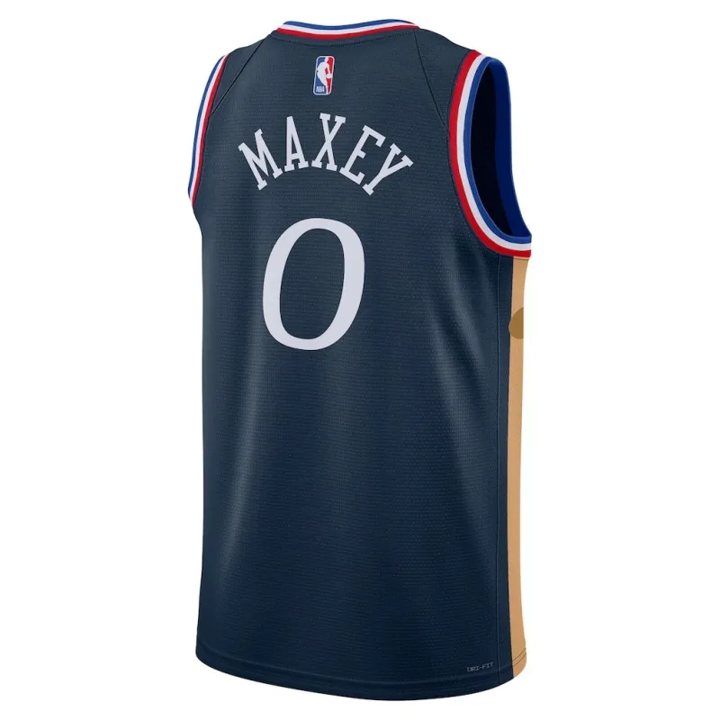 Philadelphia 76ers Tyrese Maxey 2025/26 Camiseta Swingman - Edición Ciudad - Azul