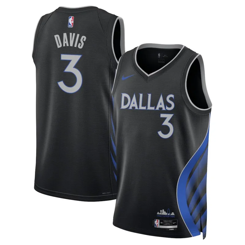Dallas Mavericks Anthony Davis 2025/26 Unisex Jersey - City Edition - Black