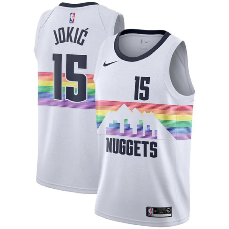 Nikola Jokic, Denver Nuggets, City - Edition 2018/19, Weiß