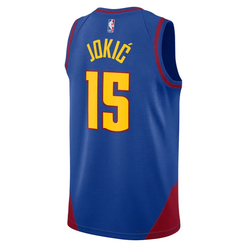 Denver Nuggets Nikola Jokic Maillot Unisexe Édition Déclaration - Bleu