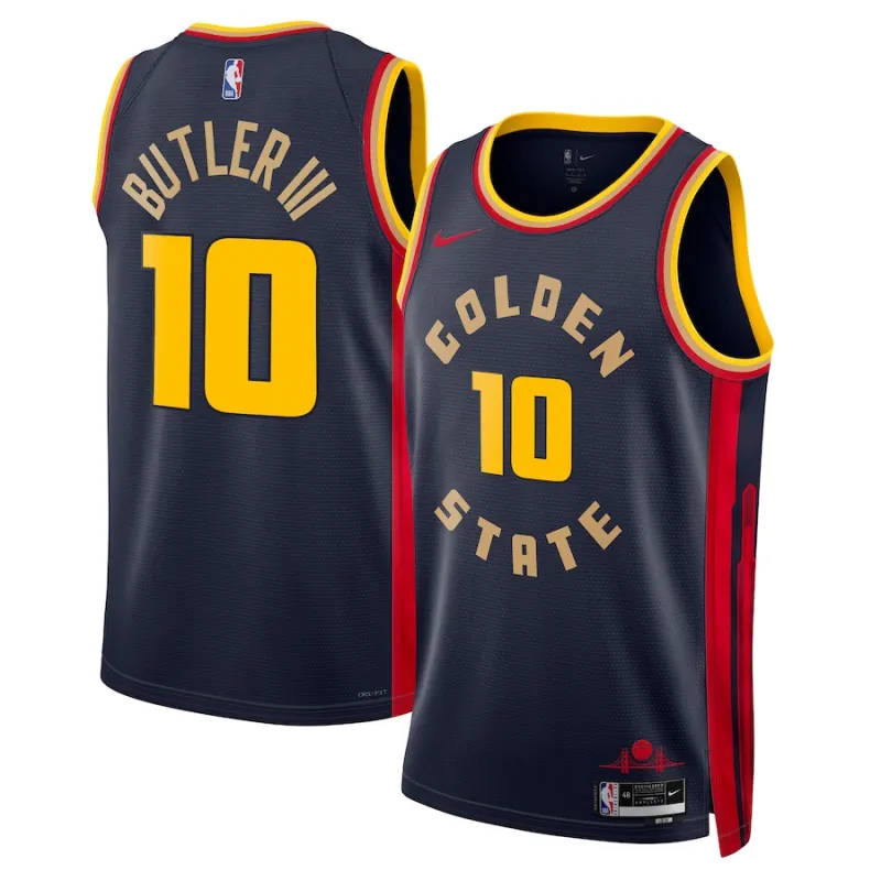Jimmy Butler, Golden State Warriors, Jersey Unisex, Edición Ciudad, Azul Marino