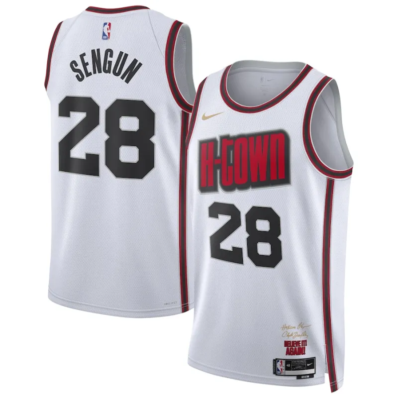 Alperen Sengun, Houston Rockets, Edición Ciudad Unisex 2024/25, Blanco