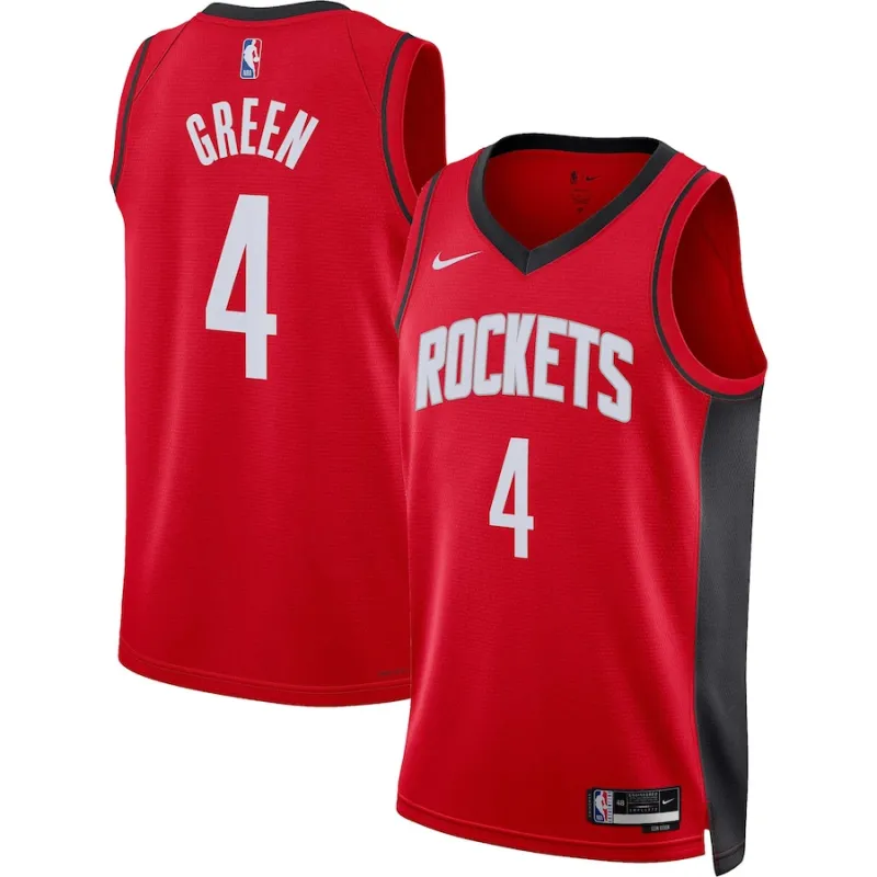 Jalen Green, Houston Rockets, Unisex Icon Edition Jersey, Red