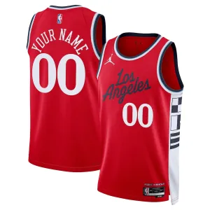 Los Angeles Clippers 2024/25 Custom Jersey, Statement Edition, Red