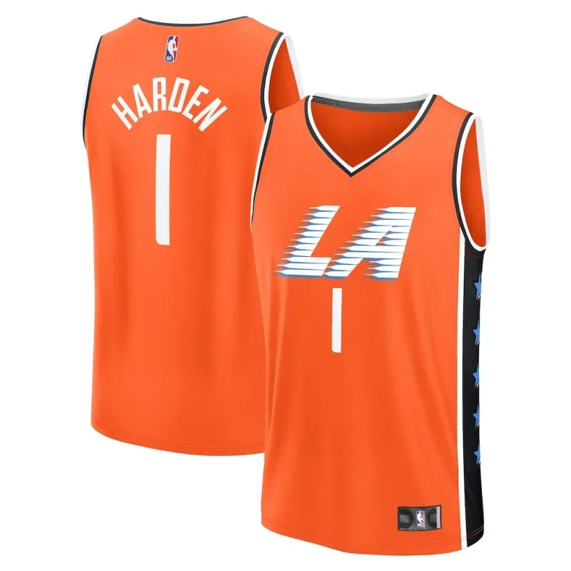 Los Angeles Clippers James Harden 2025/26 Jersey - City Edition - Orange
