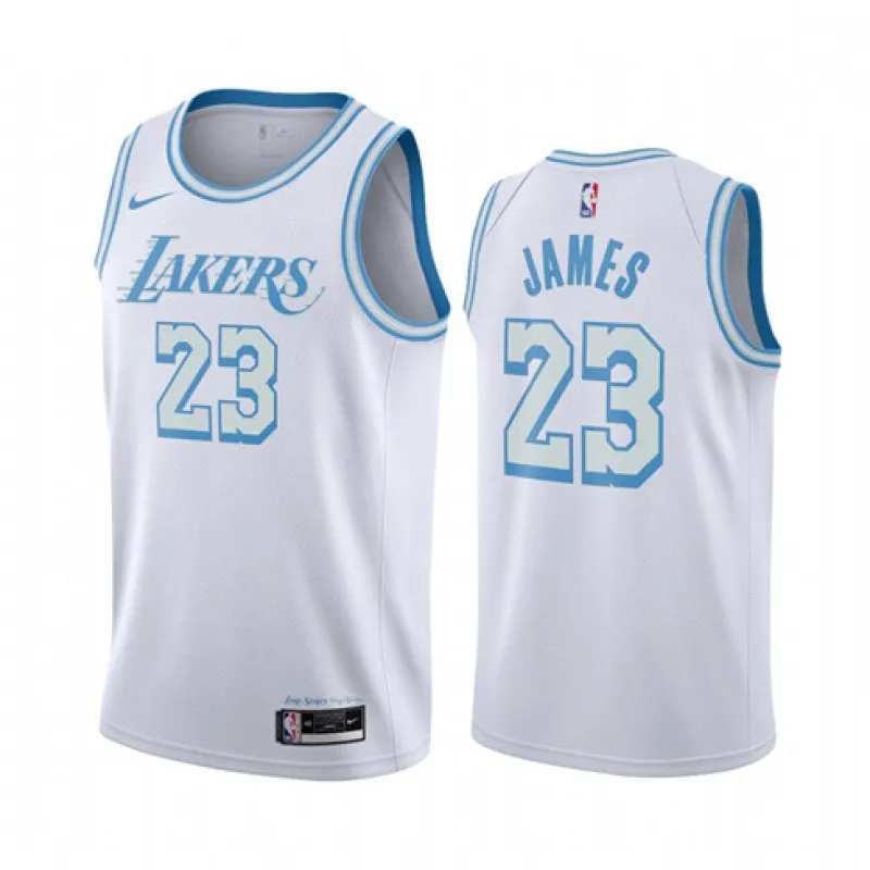 LeBron James maillot City Edition blanc Los Angeles Lakers 2020/21