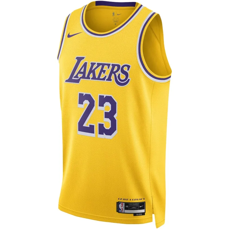 Los Angeles Lakers LeBron James Swingman Jersey - Icon Edition - Yellow