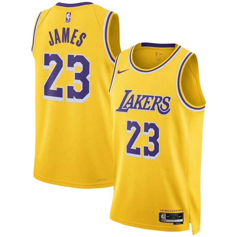Los Angeles Lakers LeBron James Swingman Jersey - Icon Edition - Yellow