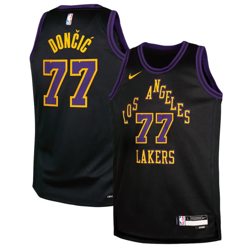 Los Angeles Lakers Luka Dončić 2025/26 Swingman City Edition Jersey - Black