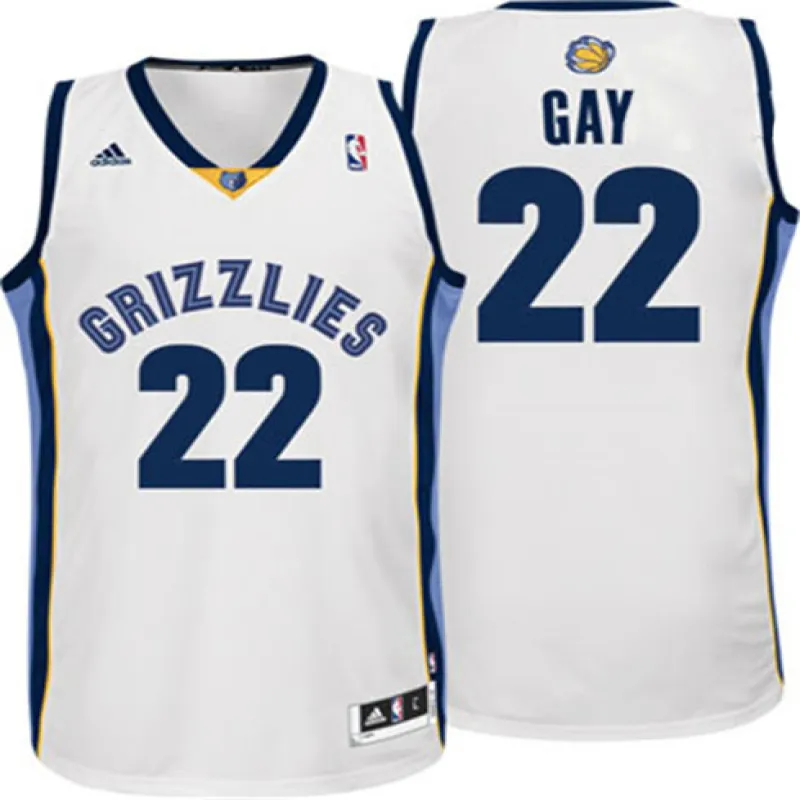 Rudy Gay. Memphis Grizzlies. Bianco