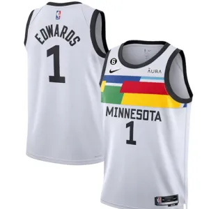 Anthony Edwards, Minnesota Timberwolves, 2022/23 City Edition, White